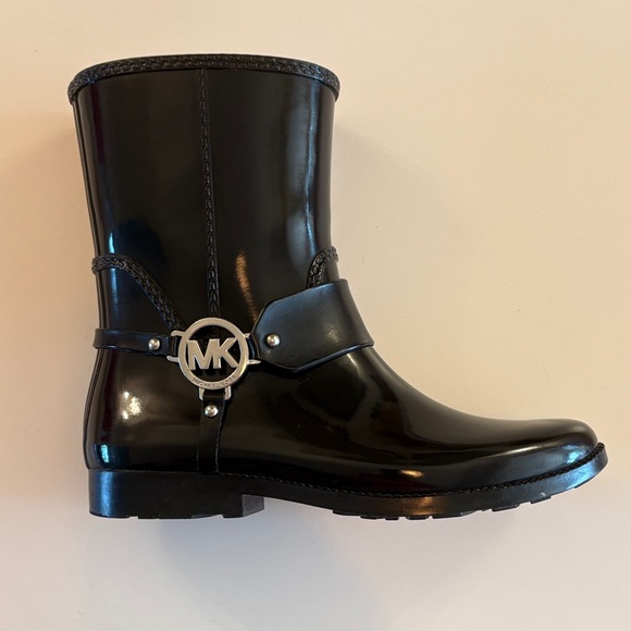 Michael Kors Black Logo Rain Boots – Size 9 - Picture 1 of 5